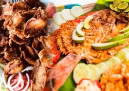 Chicharrón de pescado y pescado zarandeado comida típica de Nayarit