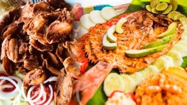 Chicharrón de pescado y pescado zarandeado comida típica de Nayarit