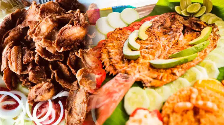 Chicharrón de pescado y pescado zarandeado comida típica de Nayarit