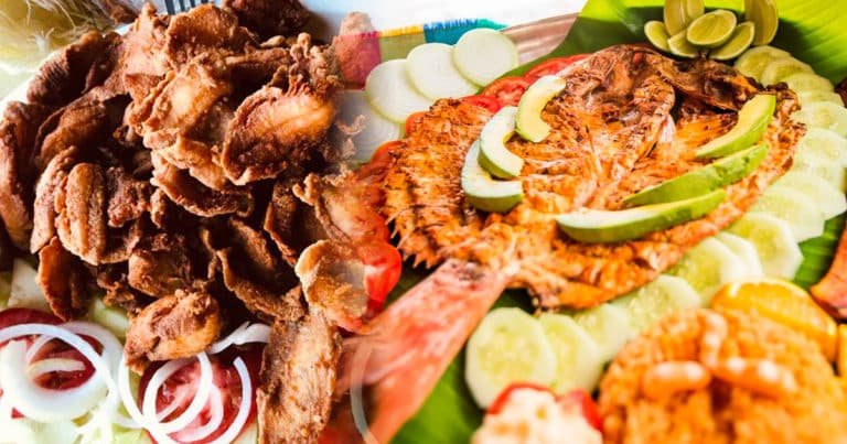 Chicharrón de pescado y pescado zarandeado comida típica de Nayarit