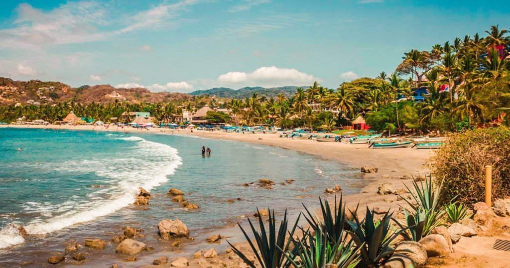 Vista panorámica de la Playa Sayulita Nayarit