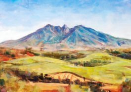 Sangangüey: El curioso caso del volcán de Tepic 11 Pintura al óleo del Volcán Sangangüey