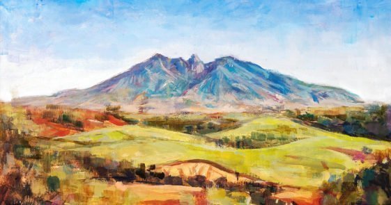 Pintura al óleo del Volcán Sangangüey