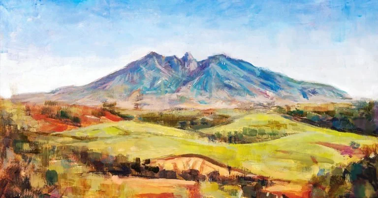 Sangangüey: El curioso caso del volcán de Tepic 5 Pintura al óleo del Volcán Sangangüey