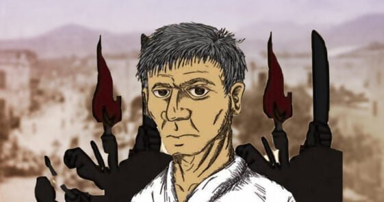 Ilustración del Indio Mariano y la rebelión en Tepic