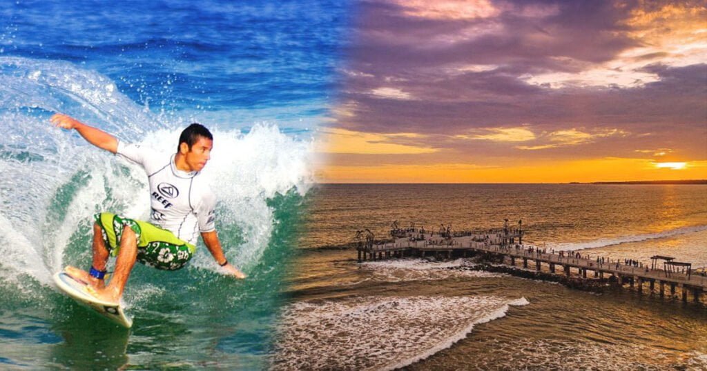 Surf en San Blas Nayarit al atardecer