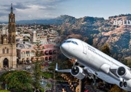 Panorámica de letrero Hollywood en Los Ángeles y Catedral de Tepic